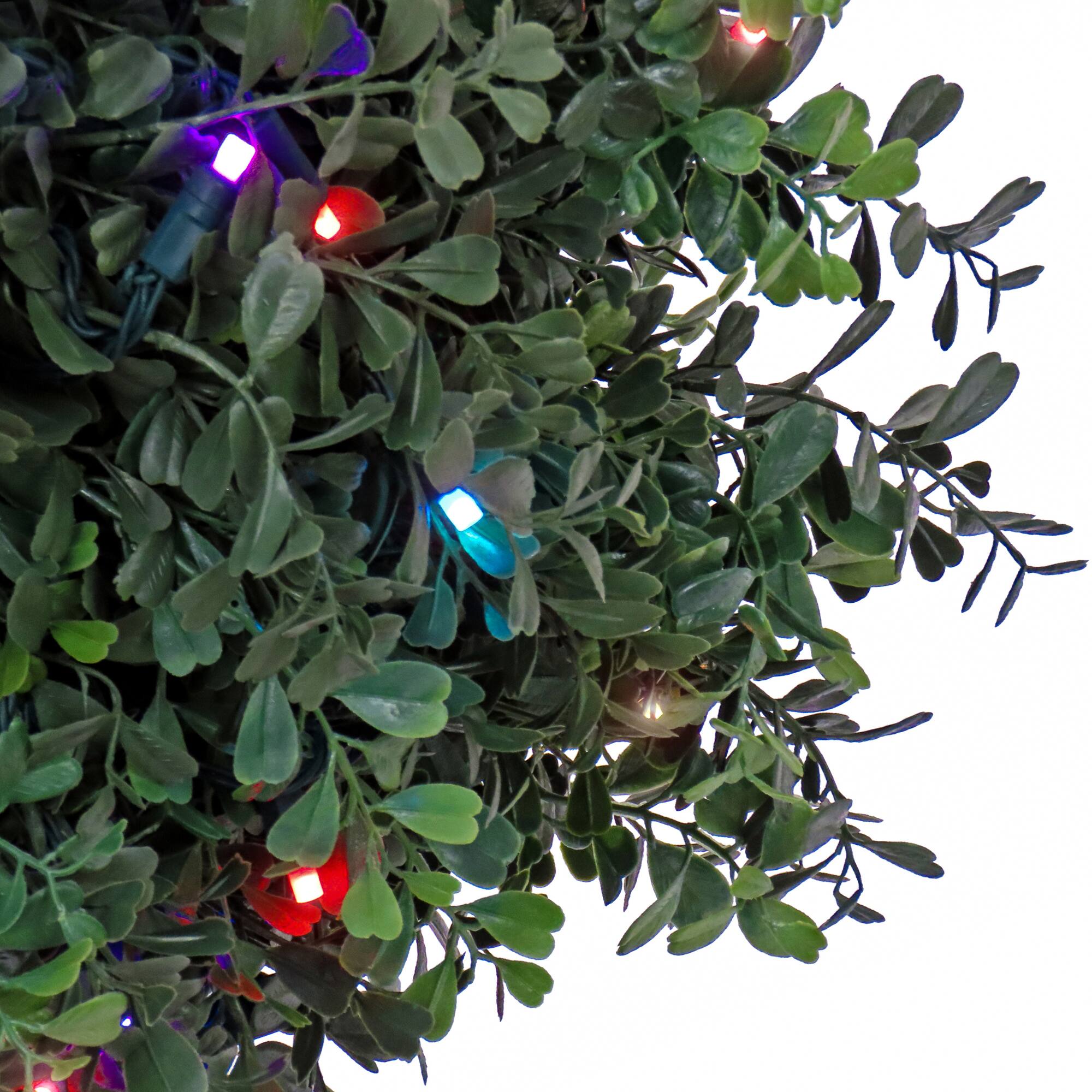 4ft. Boxwood Cone & Ball Topiary with Multi-Function LED Lights